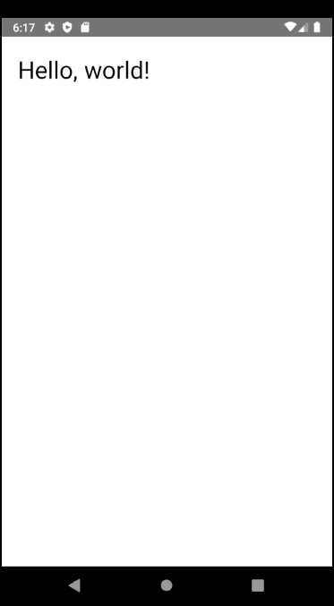 The Android App Running