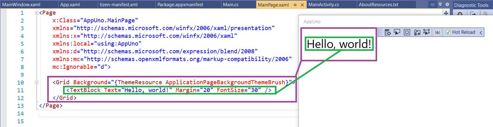 The Relationship Between the XAML Component and the App's UI
