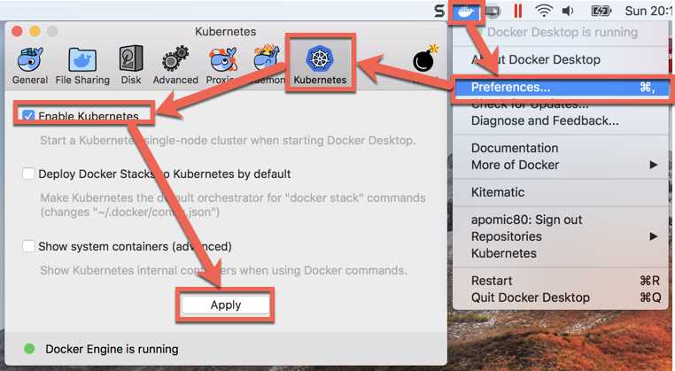 Enabling Kubernetes in Docker for Desktop