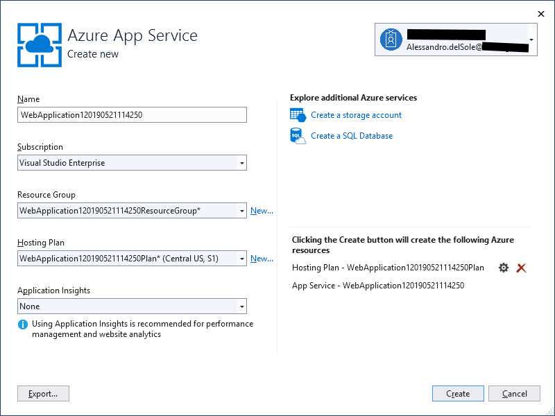 Azure App Service configuration