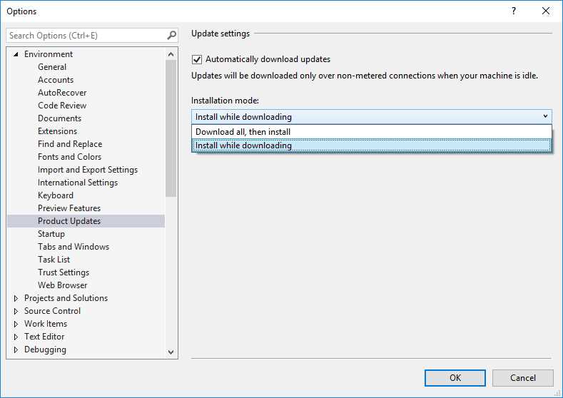 Controlling product updates
