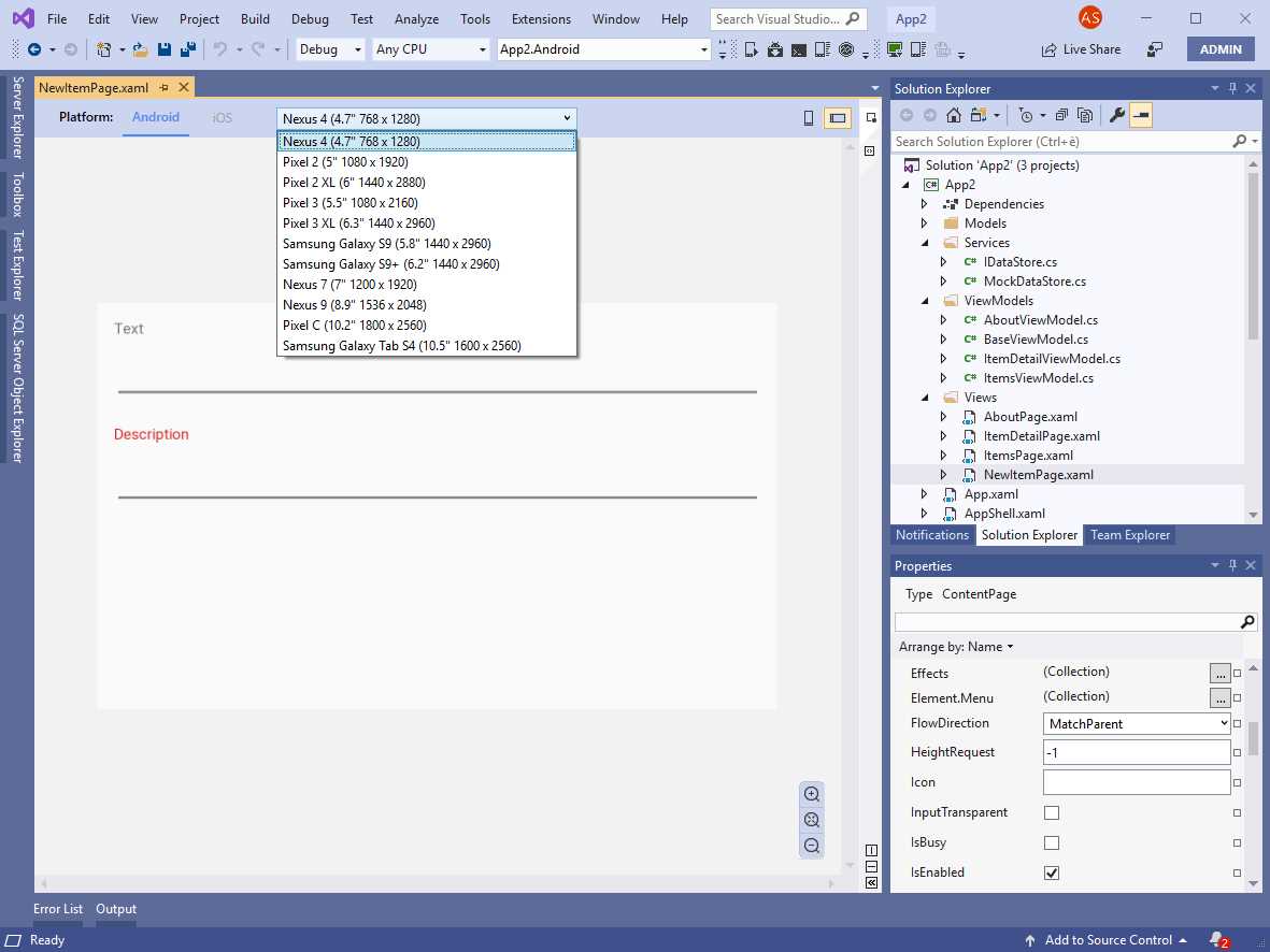 Selecting a device factor on Android