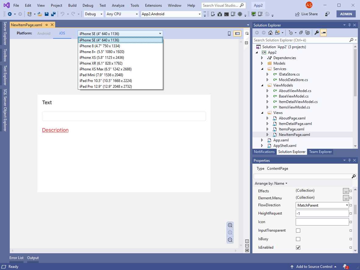 Selecting a device factor on iOS