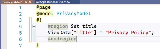 An Option to Collapse Regions Inside Razor Files Has Been Added