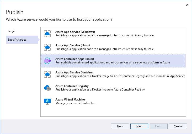 Choosing a Publish Target
