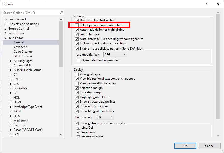 Controlling Subword Navigation