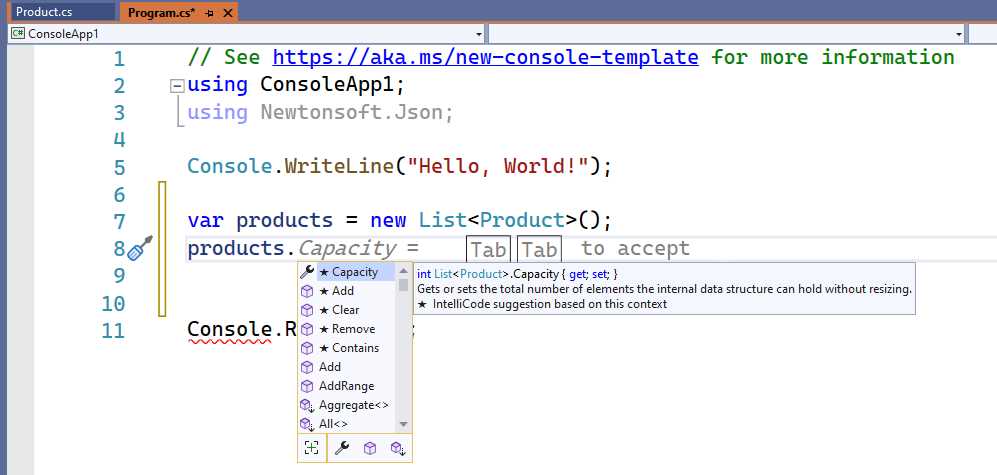 IntelliCode Empowering IntelliSense Suggestions