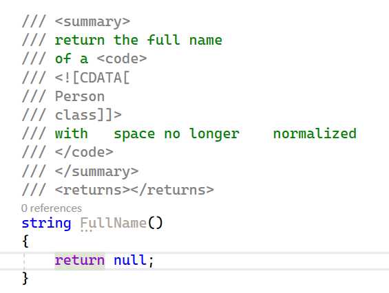 Multiline CData Sections inside XML Comments