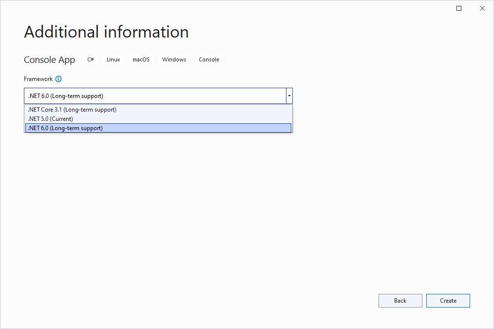 Targeting .NET 6 in a Console App