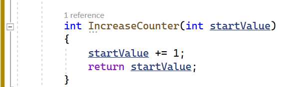 Underlining Reassigned Variables