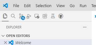 The Activity Bar in the top position