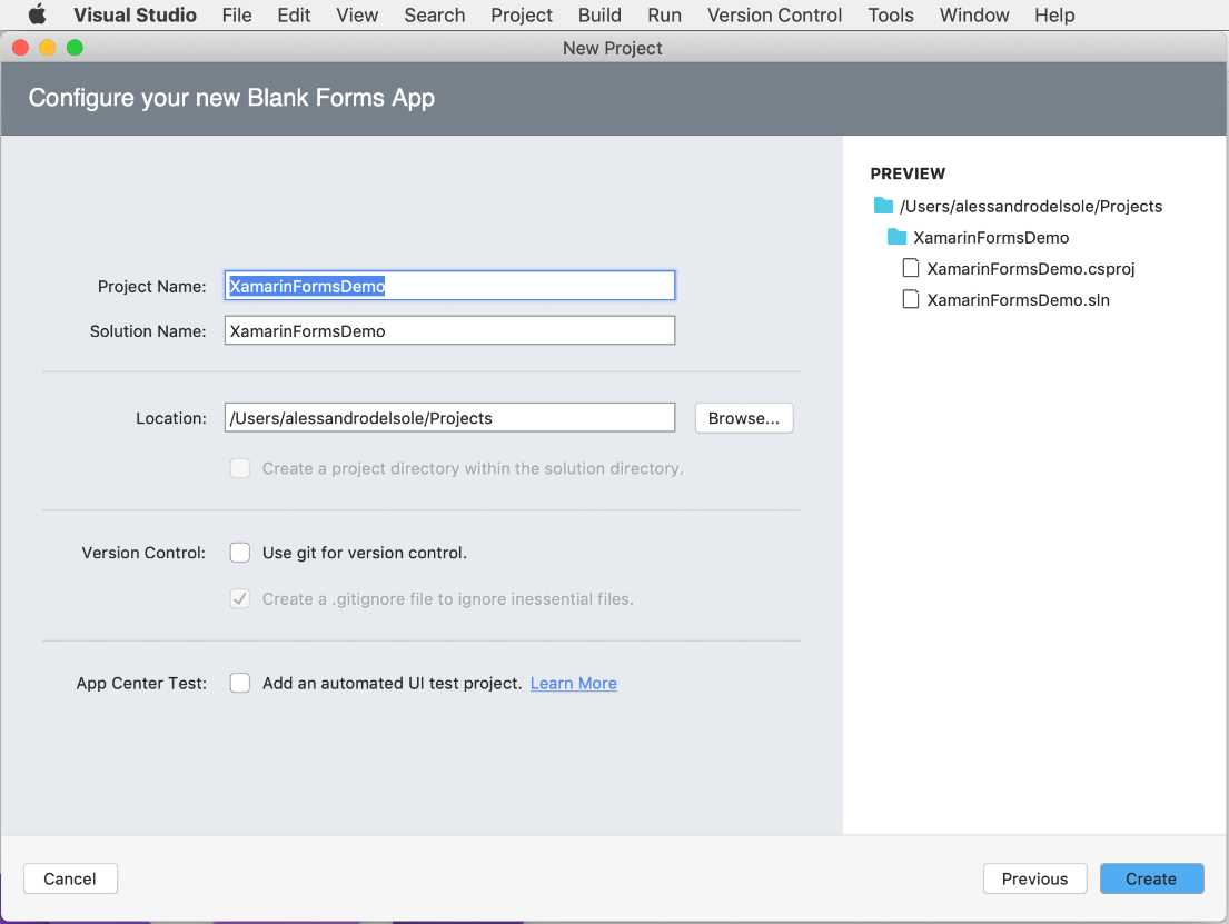 Project summary information