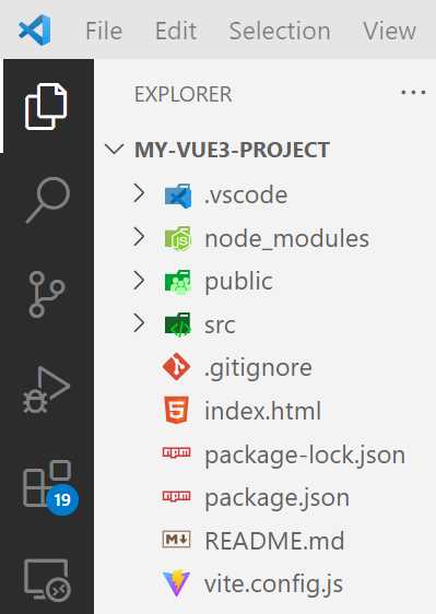 The Default App Structure (VS Code)
