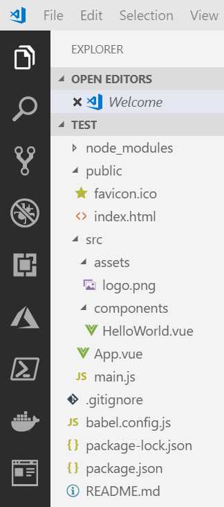 The Default Project Folder Structure