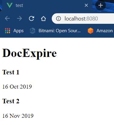 The Updated Vue App (List of Docs)