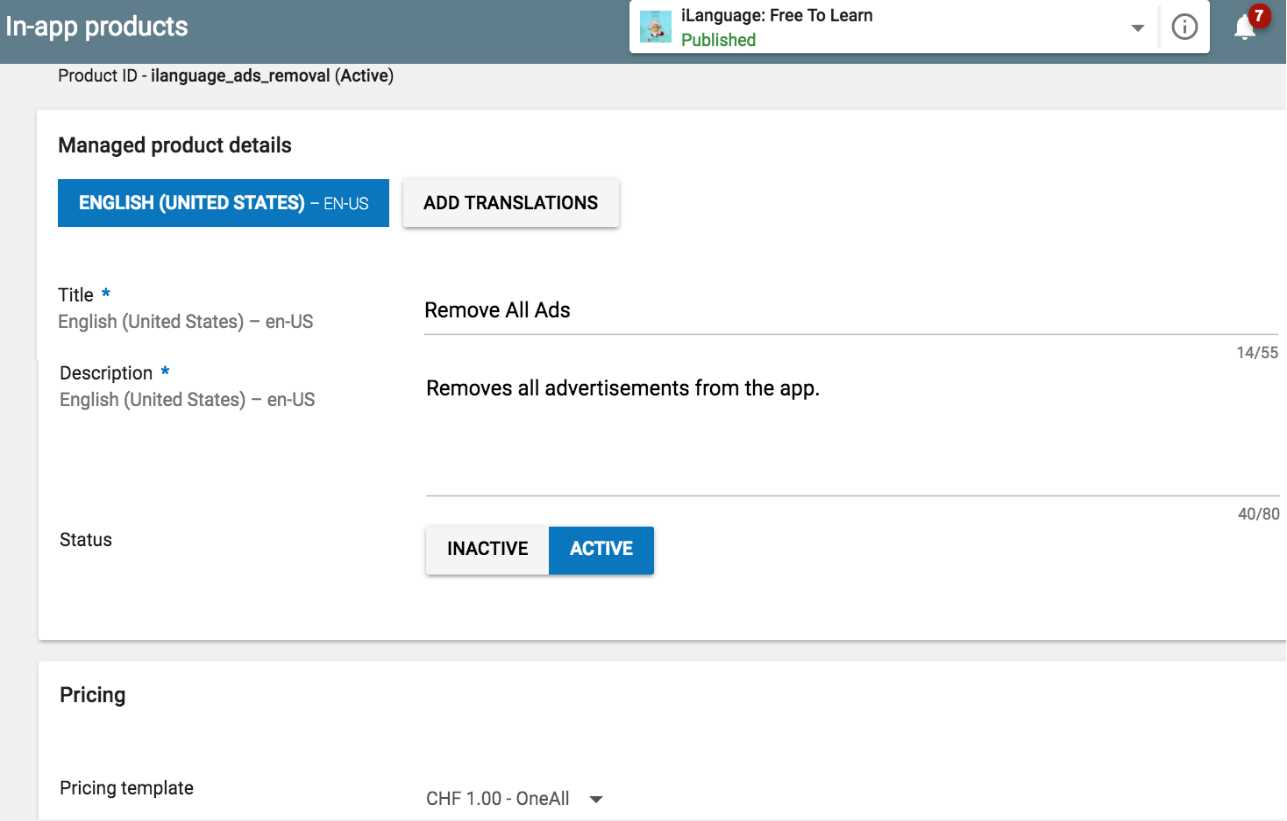 Setting Up in-App Billing for Android