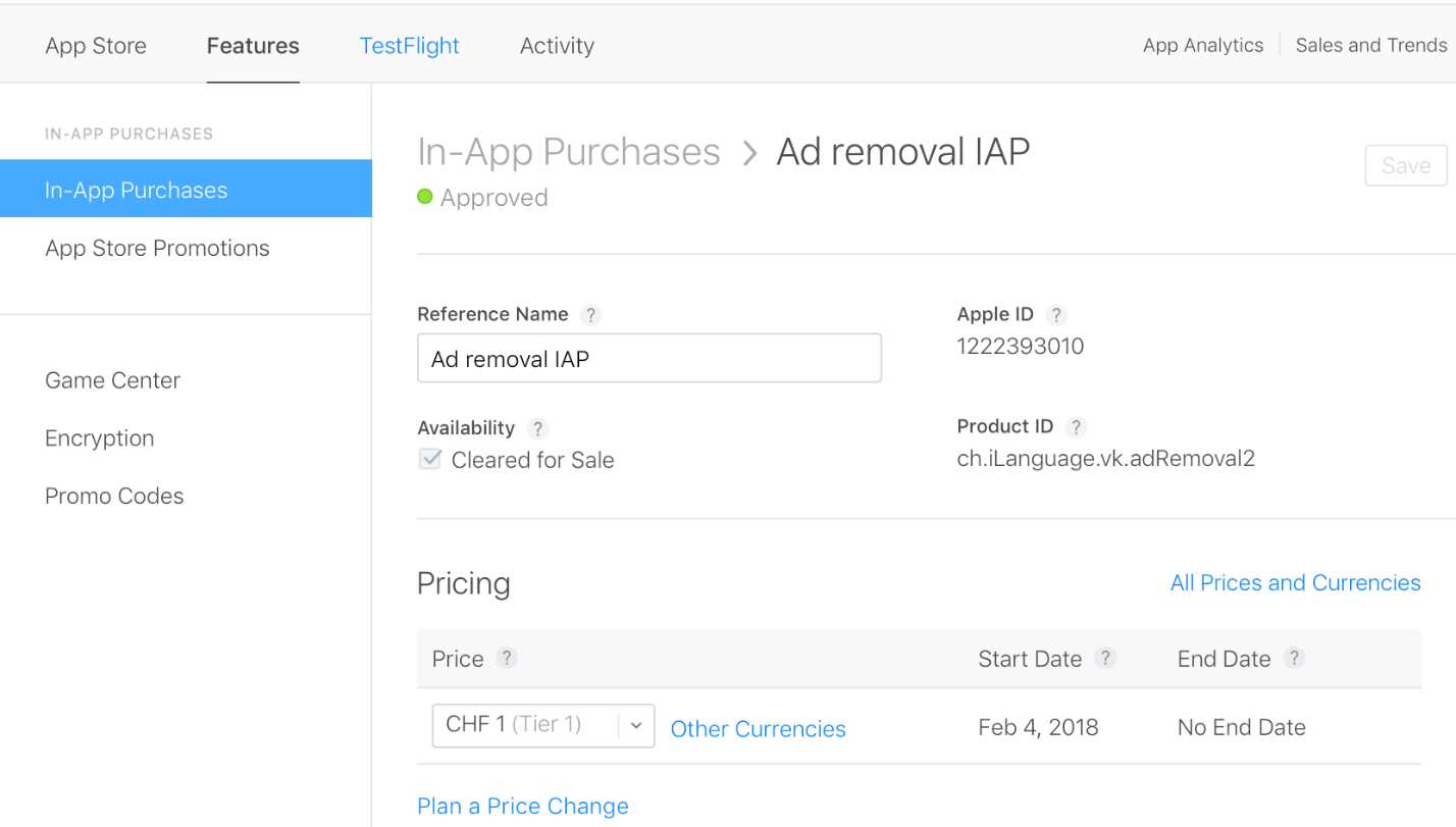 Setting Up In-App Purchases for iOS