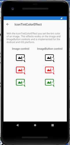 Changing an icon’s tint color