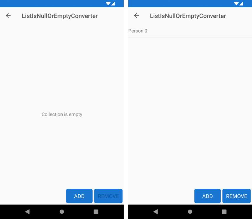 Displaying and hiding data lists