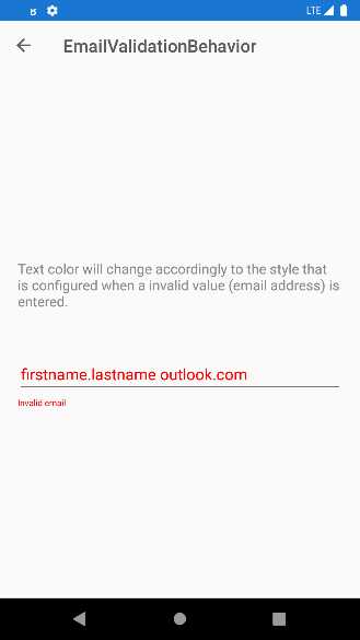 Email address validation