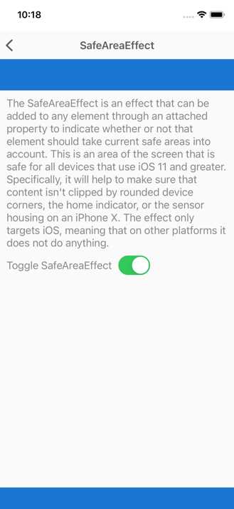 The safe area handled on an iPhone 12 simulator