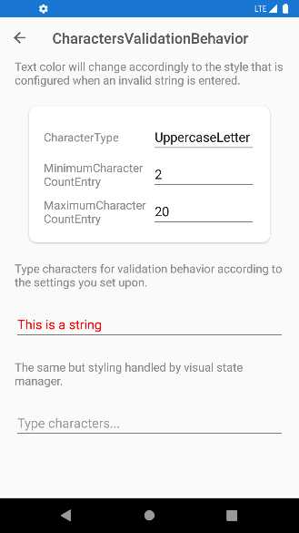 Validating characters in a string