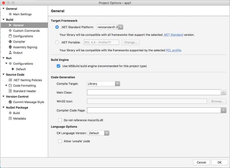 Changing a PCL to a .NET Standard library