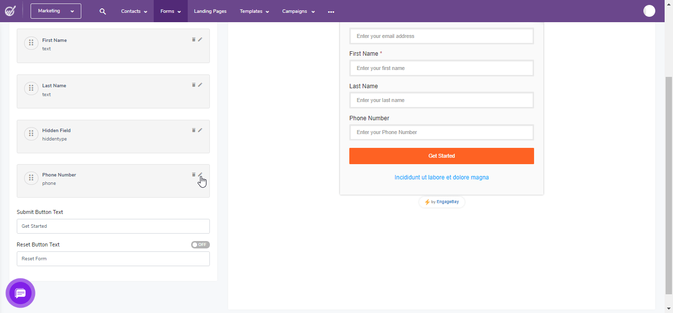 What is a validation pattern engagebay knowledge base