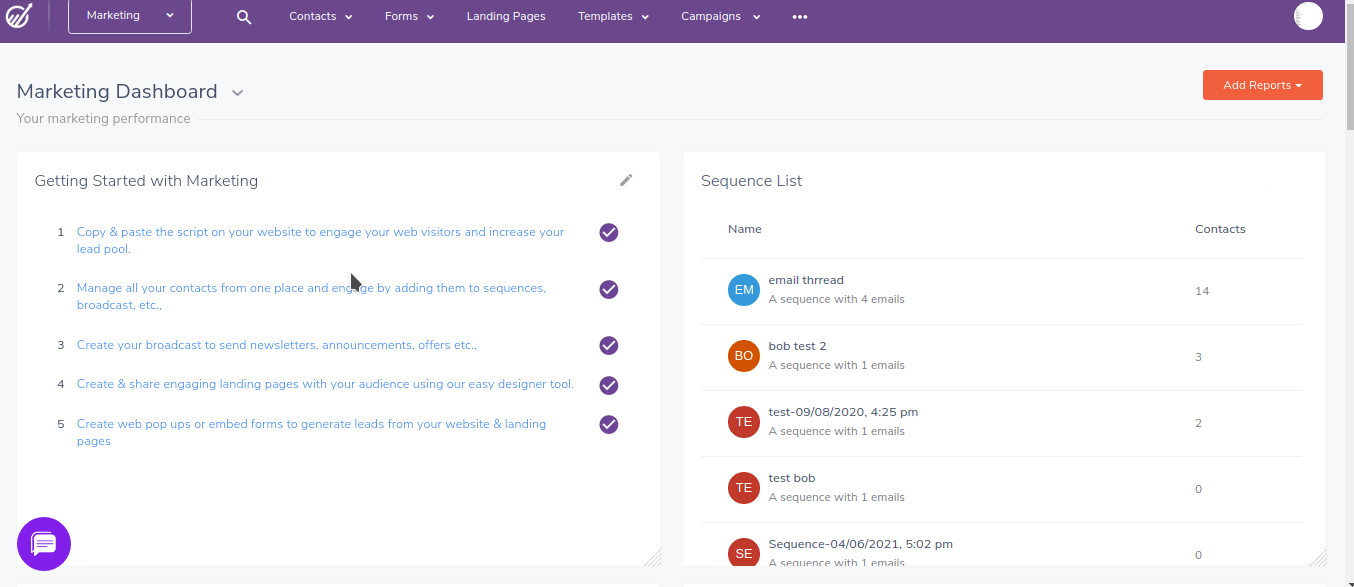 enable chat widget
