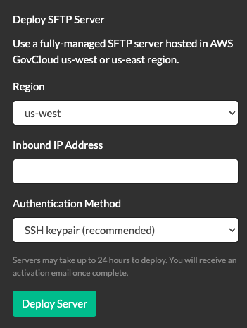 Deploy eCourtDate SFTP Server