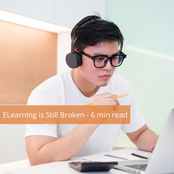 Student taking online class