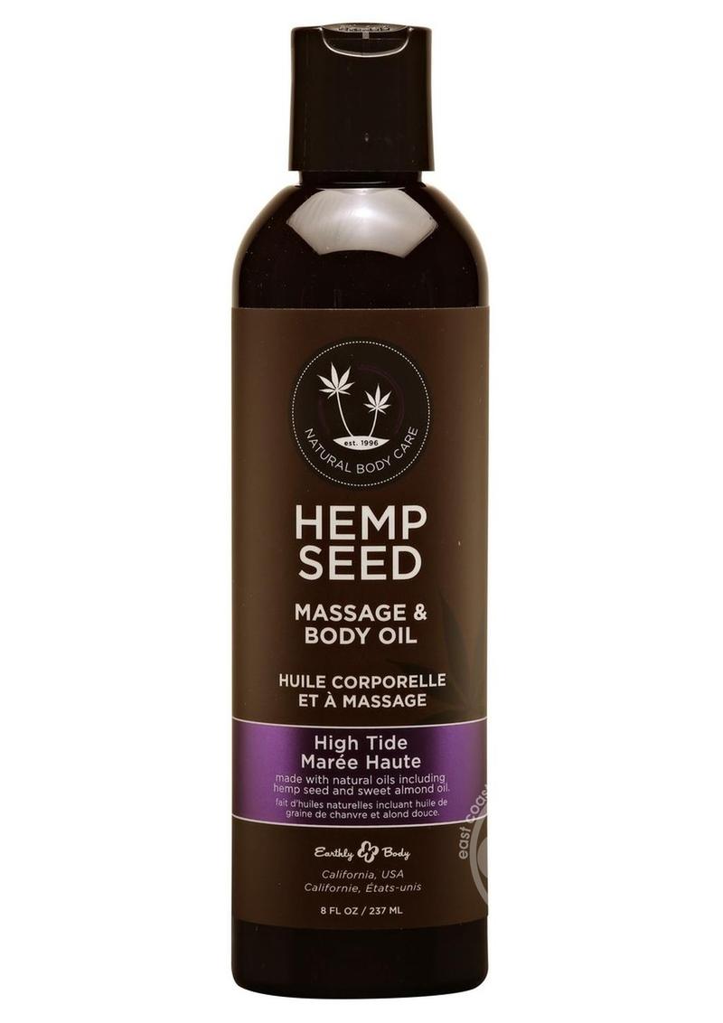 Earthly Body Hemp Seed Massage And Body Oil High Tide 8oz