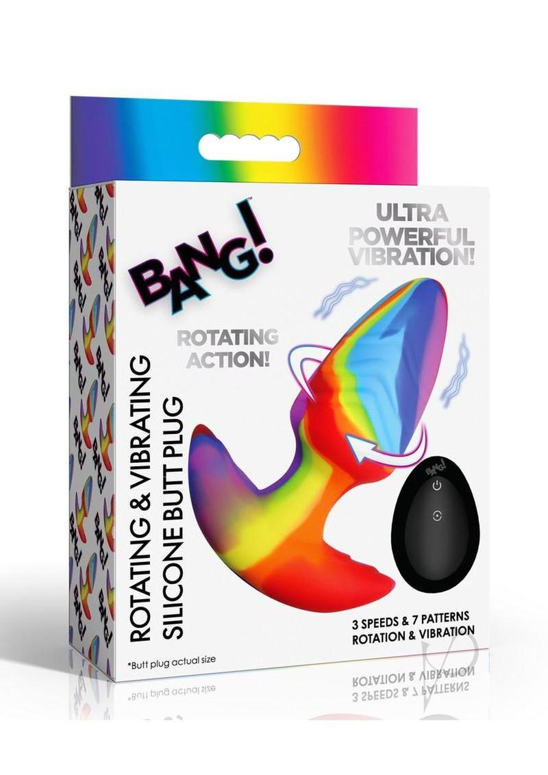 Vibrating Butt Plug 3.9 Inch Rotating Silicone Anal Plug With Remote