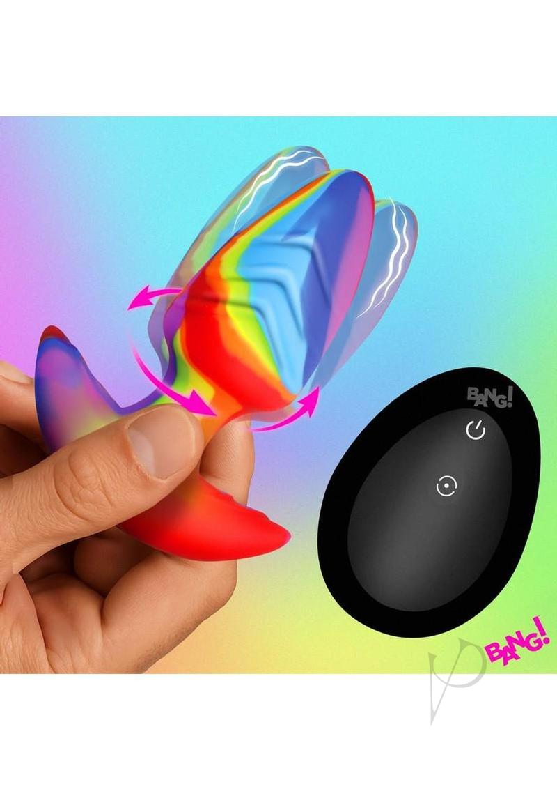 Vibrating Butt Plug 3.9 Inch Rotating Silicone Anal Plug With Remote
