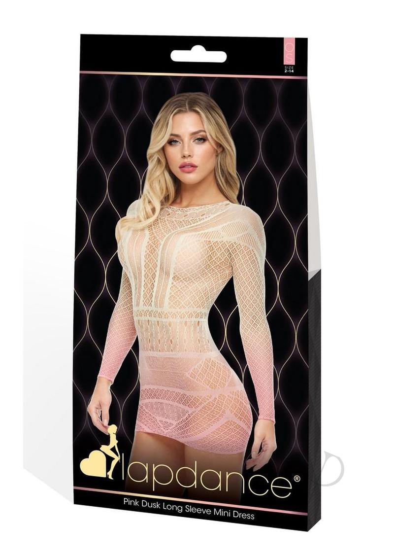 Mini Dress Lingerie One Size Fishnet Mesh Sheer Pink main product image