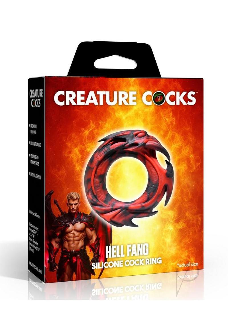 Fantasy Penis Ring Cock Ring Silicone Black Creature Hell Fang Creature Cocks