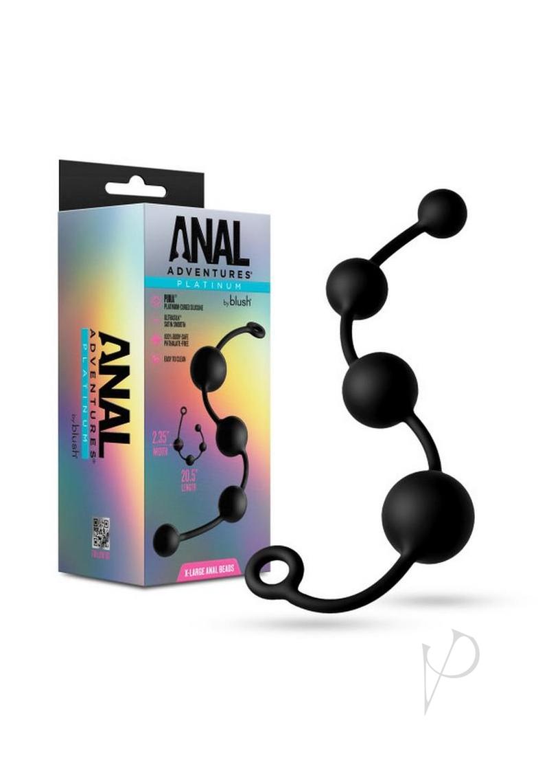 Anal Adventures Platinum Silicone X-Large Anal Beads 