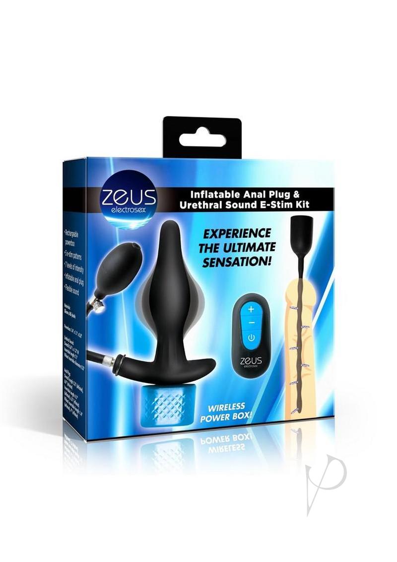 Zeus Electrosex Inflatable Anal Plug & Urethral Sound E-Stim Kit 