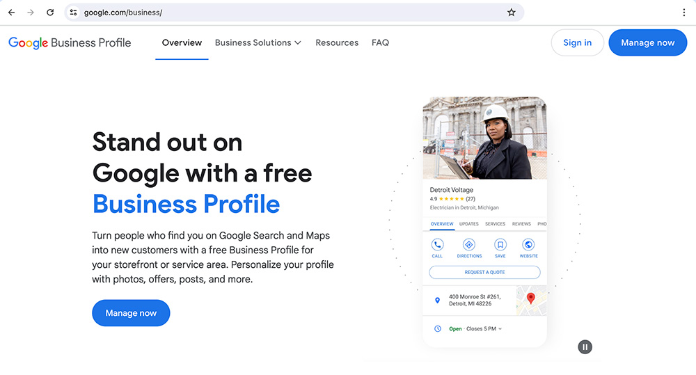 Create Google Business Profile