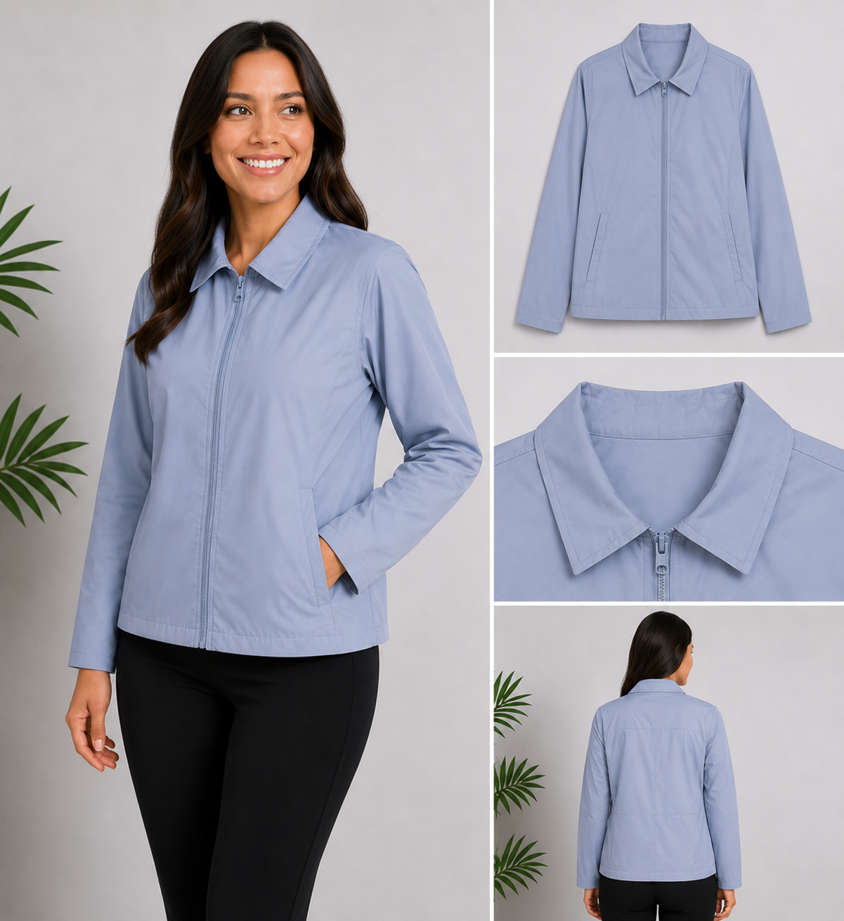 Campera Para Lluvia Gris