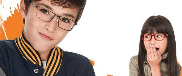 Kids showing off eyeglasses