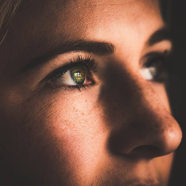 Lady with green eyes, Eye Care in Austin, TX