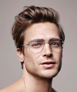 Model wearing Calvin Klein sunglasses