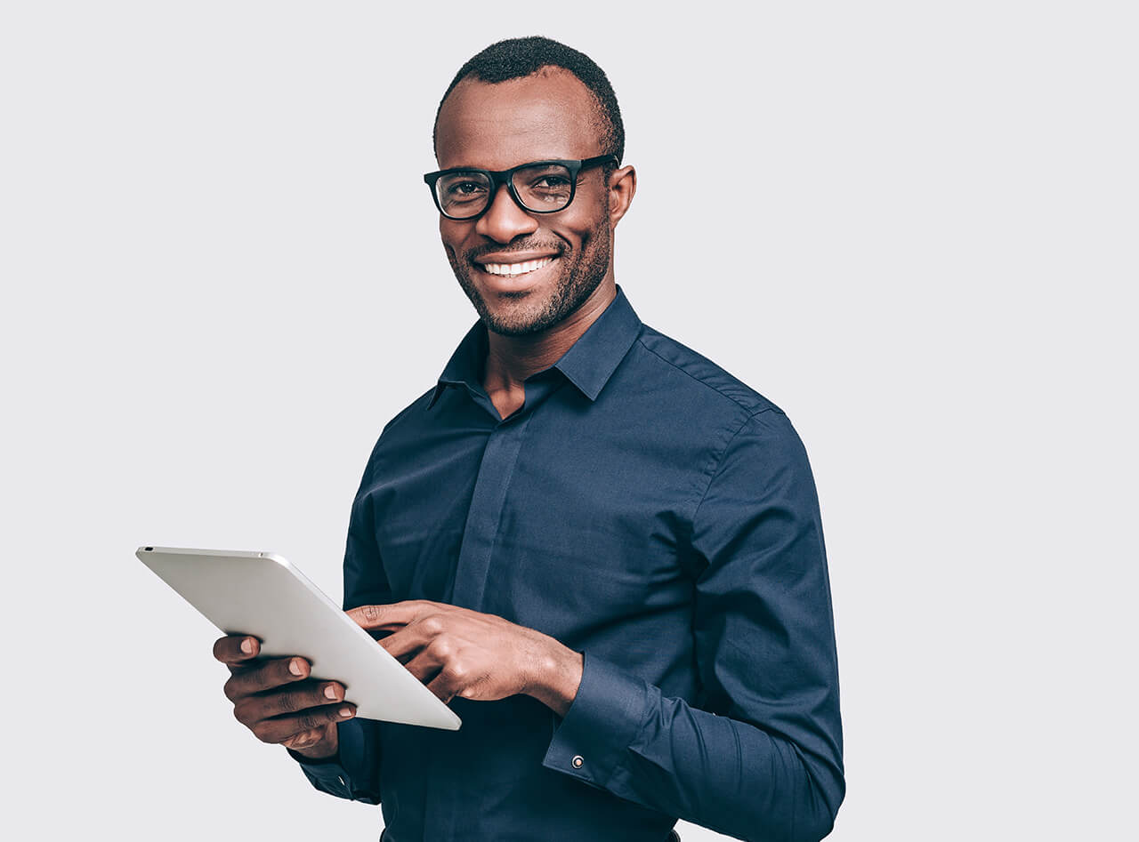 man computer booking consultation