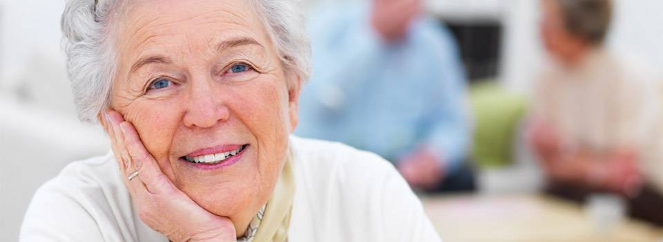 Elderly woman, enjoying great vision