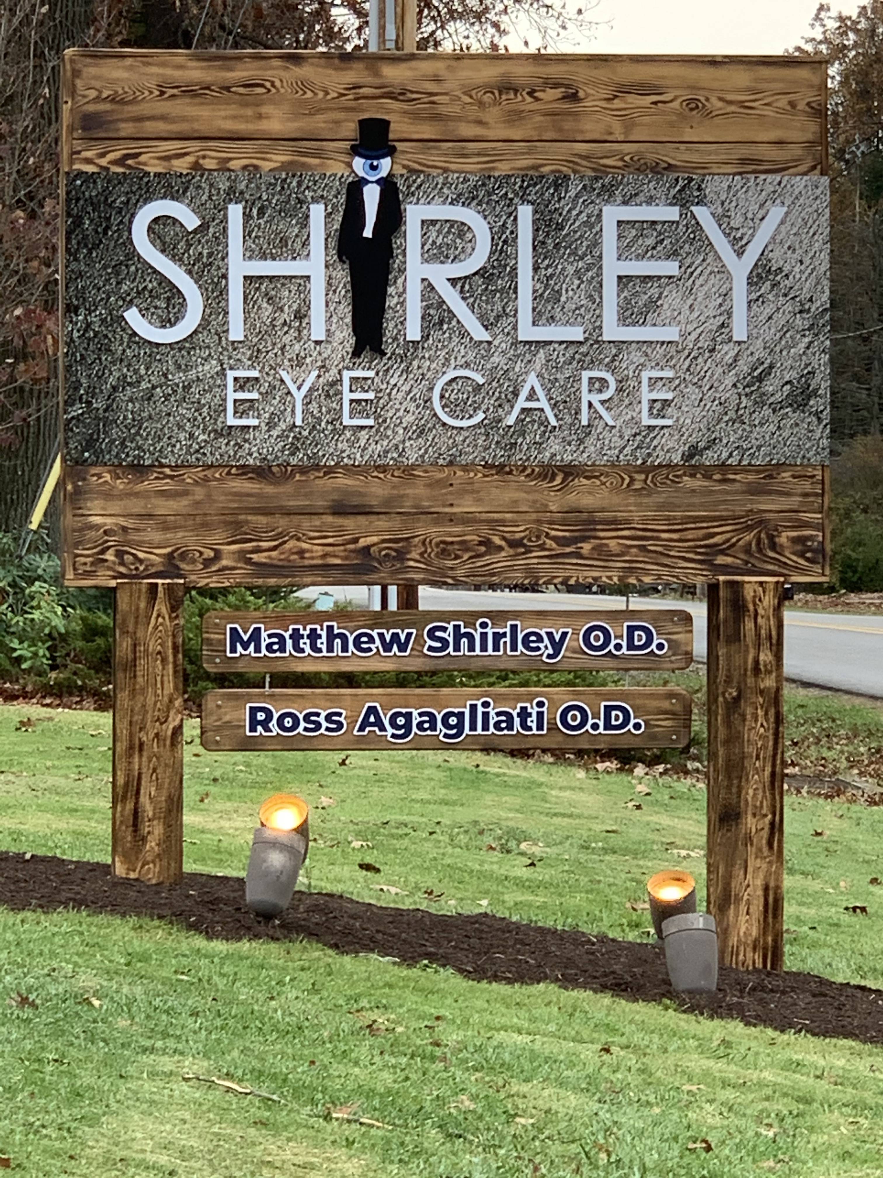 Outdoor sign for Shirley Eye Care