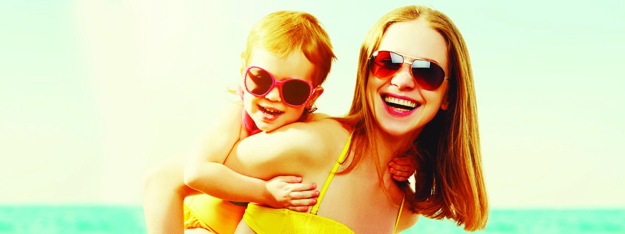 Mother and daughter on a beach, Eye Care in Fort Worth, TX,