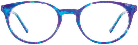children's blue and purple eyeglasses