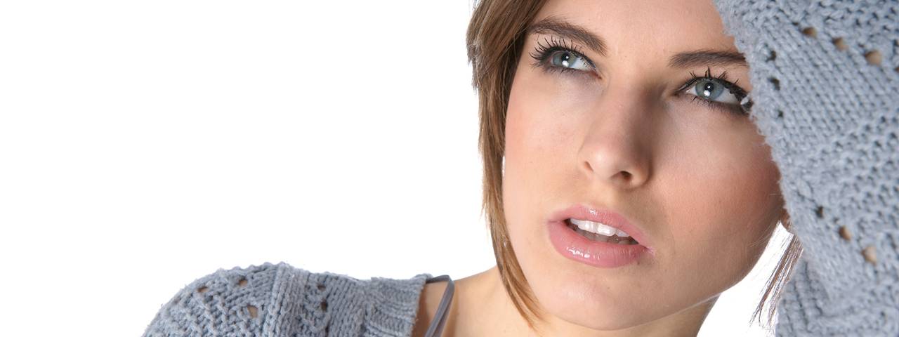 Woman Tired Blue Eyes 1280x480