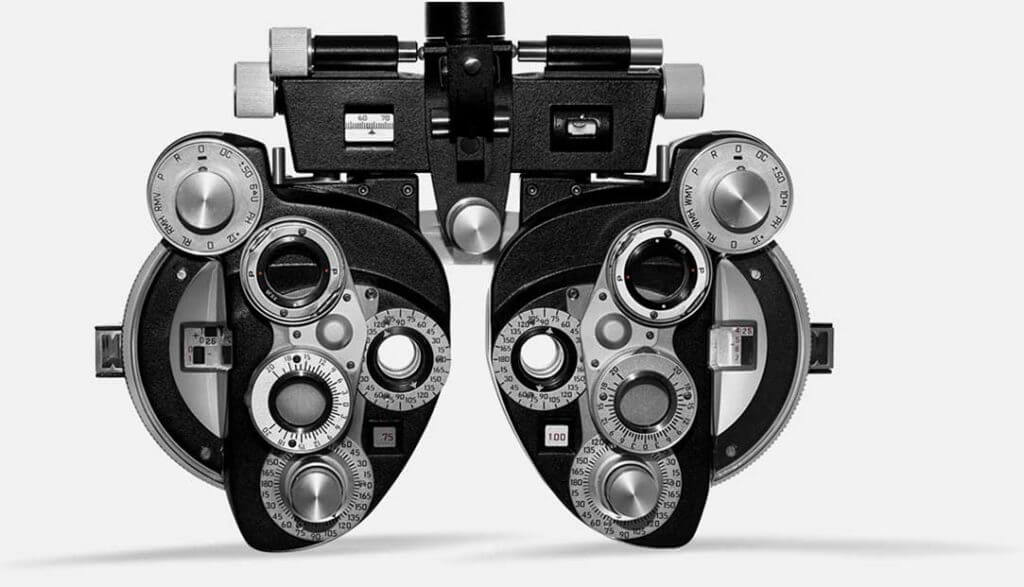 Piece of common eye care technology (phoropter)